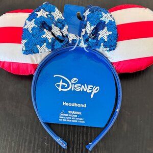 Disney Parks Stars and Strips Minnie Mouse Ears Headband NWT​